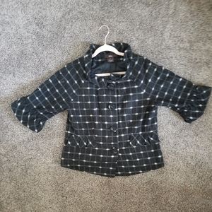 Luii Wool Blend Frill Collar Cropped Jacket